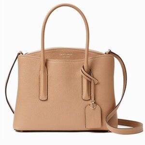 Kate Spade Pebble Leather Margaux Medium Tan Satchel.
New without tags